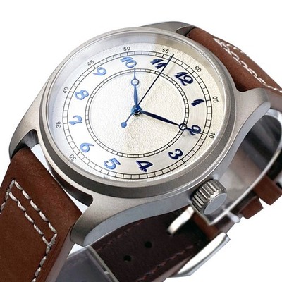 39mm Titanium Silver Dial Miyota Pilot Sapphire 20Bar Dive Men Automatic Watch