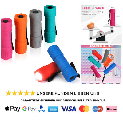 EverBrite Mini LED Taschenlampe 6-tlg. mit 18 AAA Batterien VORMONT