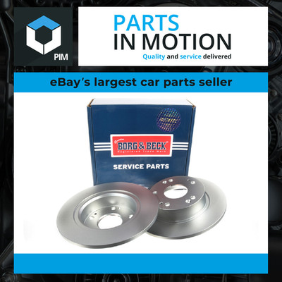 2x Brake Discs Pair Solid fits HONDA ACCORD CL9 2.4 Rear 03 to 08 260mm Set B&B