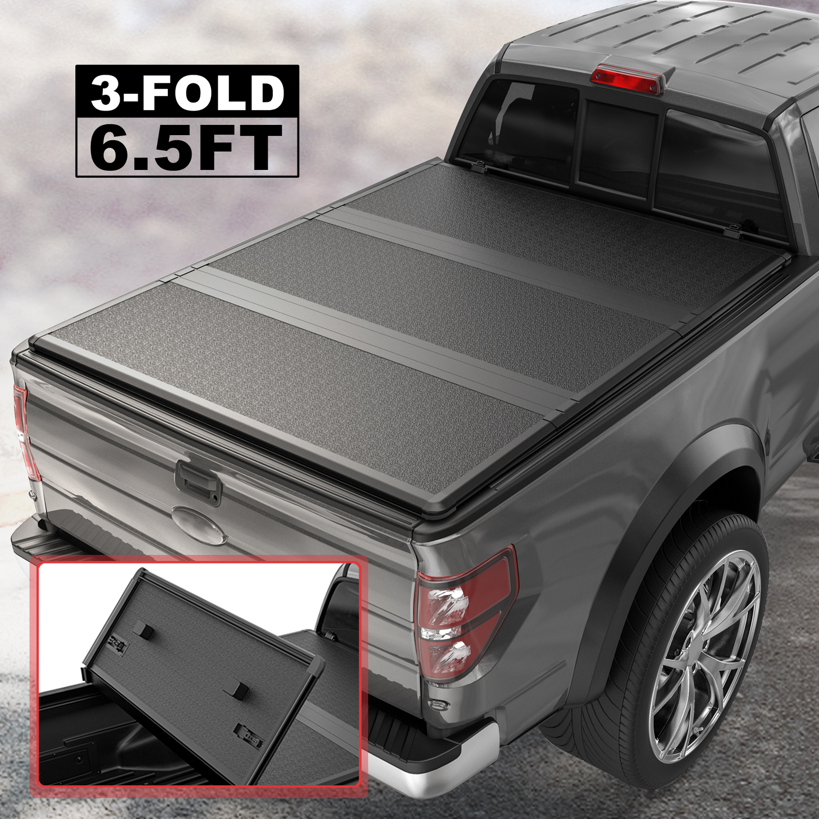 6.5FT Bed TRIFold Truck Tonneau Cover For 20142019 Silverado Sierra