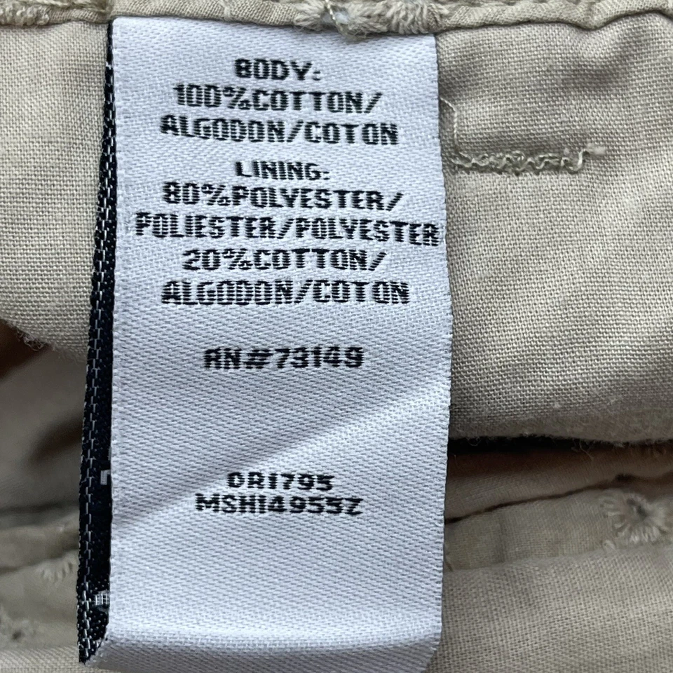 Pantalones Cortos Chinos Para Mujer One 5 One Talla 14 Taupe Bordados Diseños Florales Algodón Foto 3 de 4