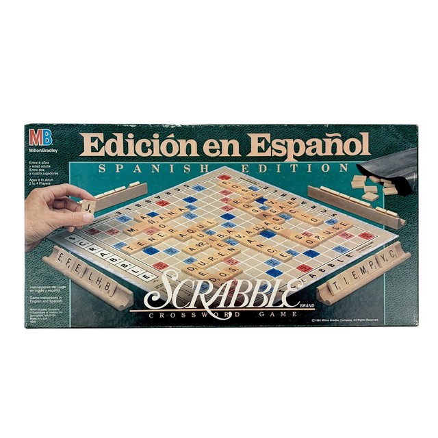 Scrabble En Espanol Spanish Edition Board Game 103 Tiles Complete Racks