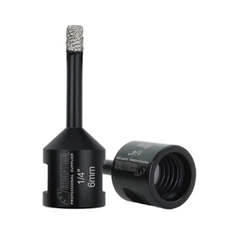 2pcs Diamond Dry Drill Bits 1/4" /6mm Tile Ceramic Marble Core Hole Saw Cutter