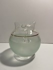 Vintage West Virginia MCM Blendo Juice Pitcher Green Frosted Gold Rim 5 1/2" — photo 2