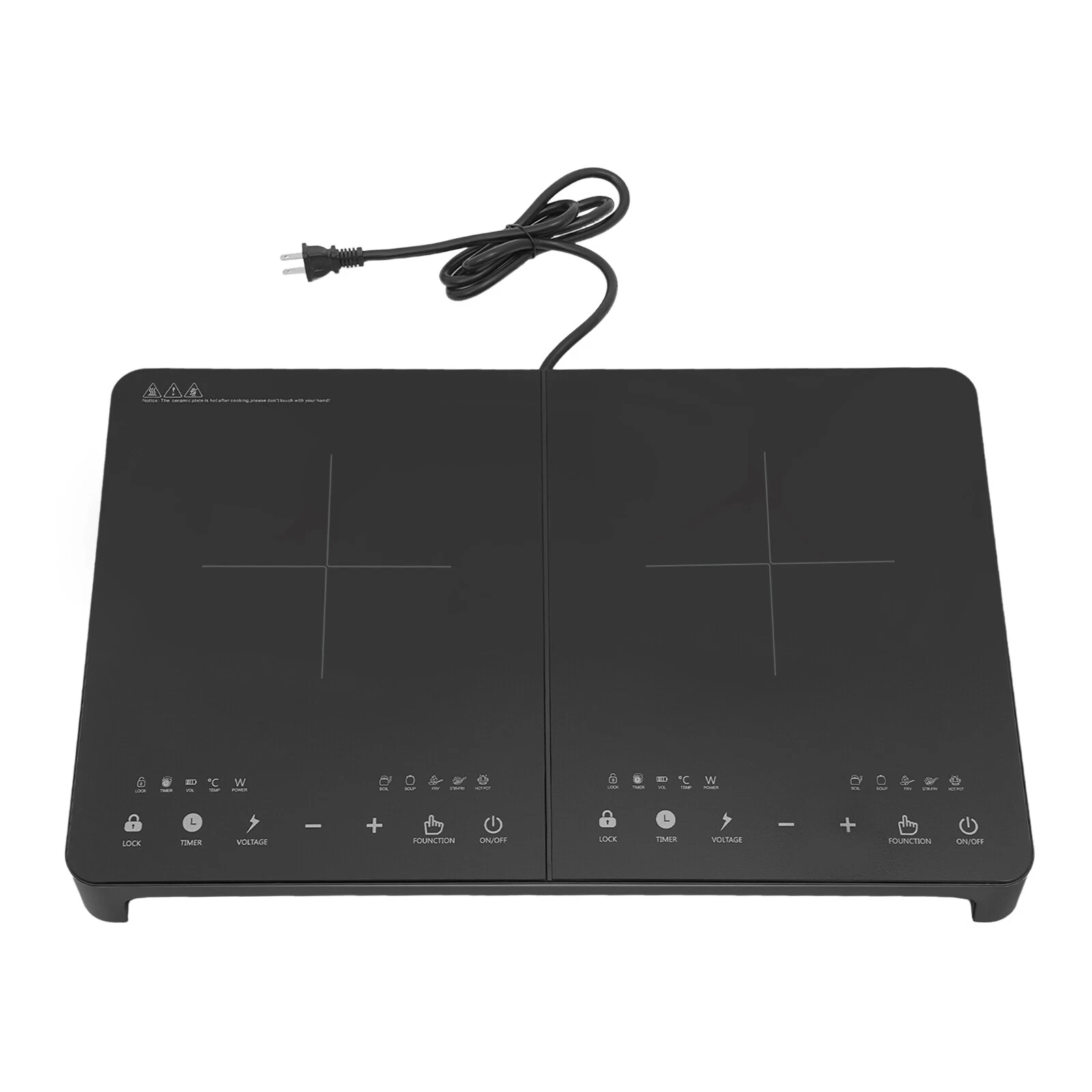 110V Double-head Induction Cookerp, Timing Induction Cooktop with 2 Burners US
Opens in a new window