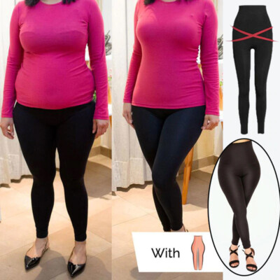 High Waisted Shaping Leggings Anti Cellulite Compression Slimming Sleep Pant US