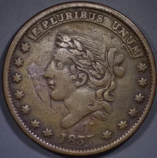 1837 HT-35 Millions For Defence, Not One Cent For Tribute. Hard Times Token