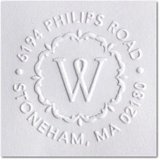 Custom AddressEmbosser Seal Shiny EZ-Seal Round Decorative Personalized Embosser