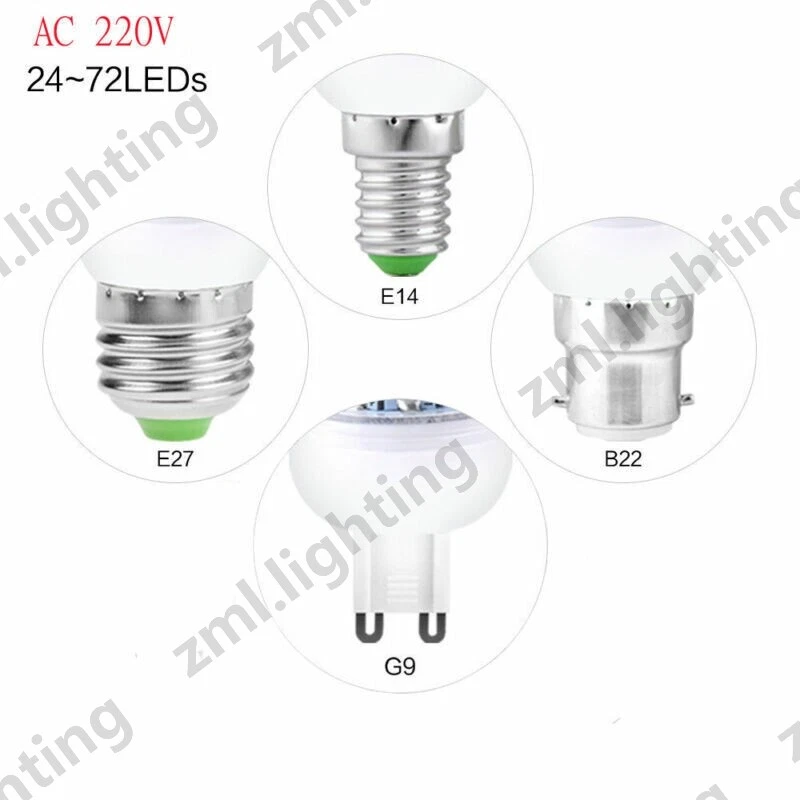 LED Corn Bulb E27 E14 B22 G9 7W 12W 15W 20W 25W SMD Globe Lamp Spot Light 240V - Image 3 of 4