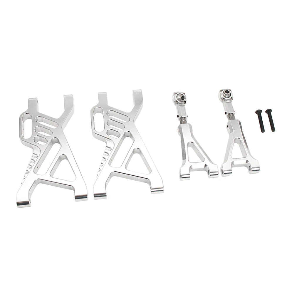 Alloy CNC Rear Suspension A-Arm Set Silver fit 1/5 HPI BAJA RV 5B 5T 5SC - Image 2 of 4