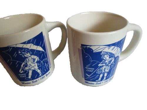Lote de 4 tazas de taza de café Morton Salt Girl de colección - Imagen 2 de 4