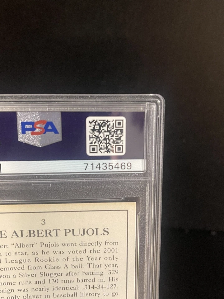 2003 ALBERT PUJOLS #3 TOPPS 205 CLEAR LOGO PSA 8-MLB-HOF-Cardinals - Image 4 of 4