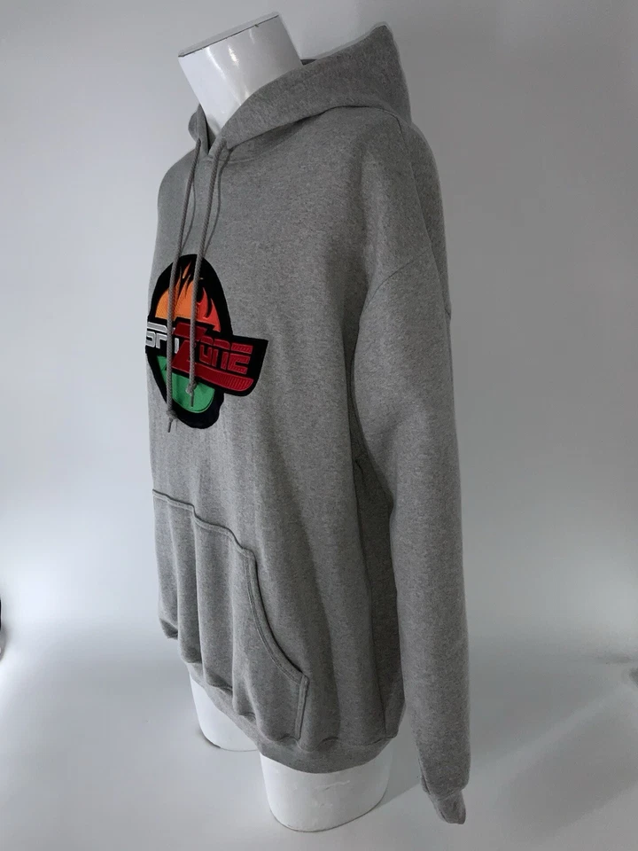 Sudadera con Capucha Vintage ESPN Zone Para Hombre’s L Gris Algodón Poli NUEVA CON ETIQUETAS YGI N5-25 Foto 4 de 4