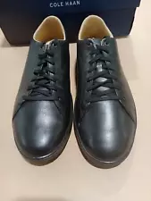 UsedLikeNew_Cole Haan Men's Grand Crosscourt Ii Sneaker, Black Leather/B_Black