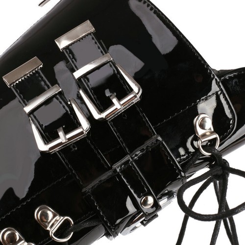 Women's Autumn/winter Belt Buckle Square Toe Platform Thick Heels Mid-calf Boots - Picture 16 of 20