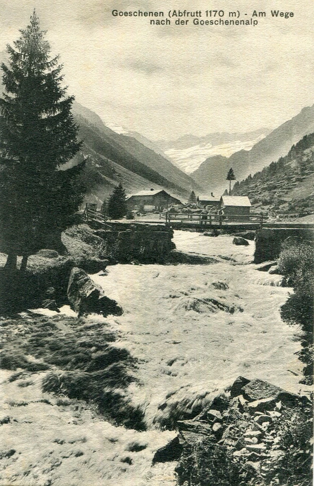 Carte SUISSE GOESCHENEN Abfrutt 1170 m Am Wege nach der Goeschenenalp - Photo 1/1