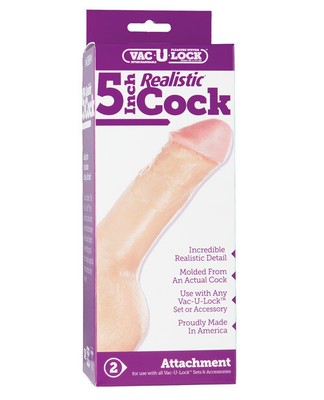 Vac-u-lock 5'' Realistic - White