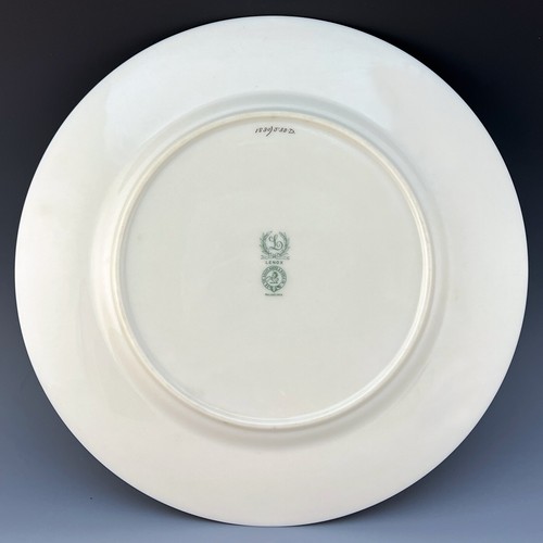 Lenox China Vintage TUXEDO Dinner Plate J33D Cobalt Blue Band c1912 Green Mk - Picture 3 of 6