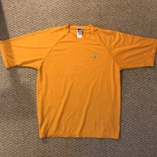 Vintage The North Face Yellow Quick Dry Hiking Tech Shirt Made In Usa L Mens