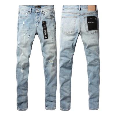 New purple brand men's personality Fashion Slim Fit Jeans Hot ! | eBay