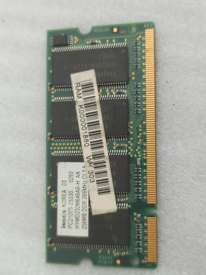 Hynix 256MB PC2100S-25330 HYMD232M646A6-H AA  DDR 266MHz CL25 - Image 4 of 4