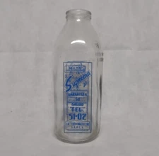 Suprema Leche Milk Bottle 1 Liter Mazatlan Dairy Mexico 