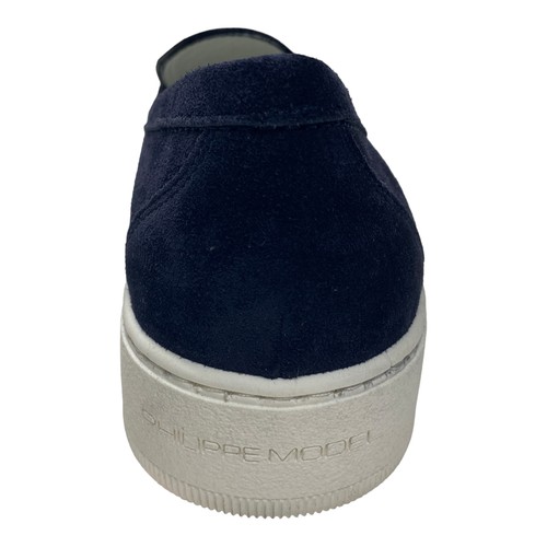 SCARPE MOCASSINO DONNA PHILIPPE MODEL SAINT MALO SMLD X005 PELLE BLU ORIGINAL PE - Picture 5 of 5