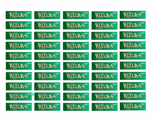 Rizla Green Medium Thin Regular Rolling Paper With Cut Corners ( 50 Booklets) - Picture 2 of 4