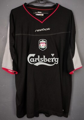 REEBOK MEN'S FC LIVERPOOL 2002/2003 AWAY SOCCER FOOTBALL SHIRT