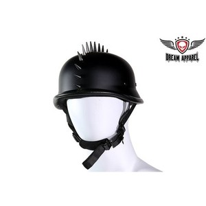 German Shiny Black Novelty Helmet with 1 Chrome Spike Great Deal New