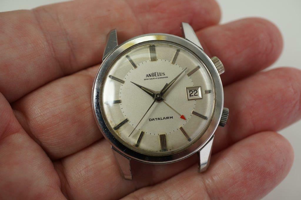 ANGELUS DATALARM STAINLESS STEEL 10/11B RETAILED BY SPRITZER