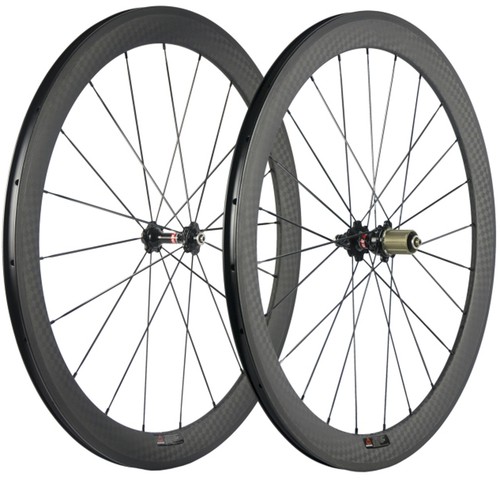 700C 50mm Biciclette Ruote Carbonio Anteriore e posteriore Ruote Novatec  271 Hub | eBay