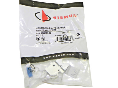 Siemon 10GMX-02 Max Module, Angled, 10G6, Universal White - Lot of 7