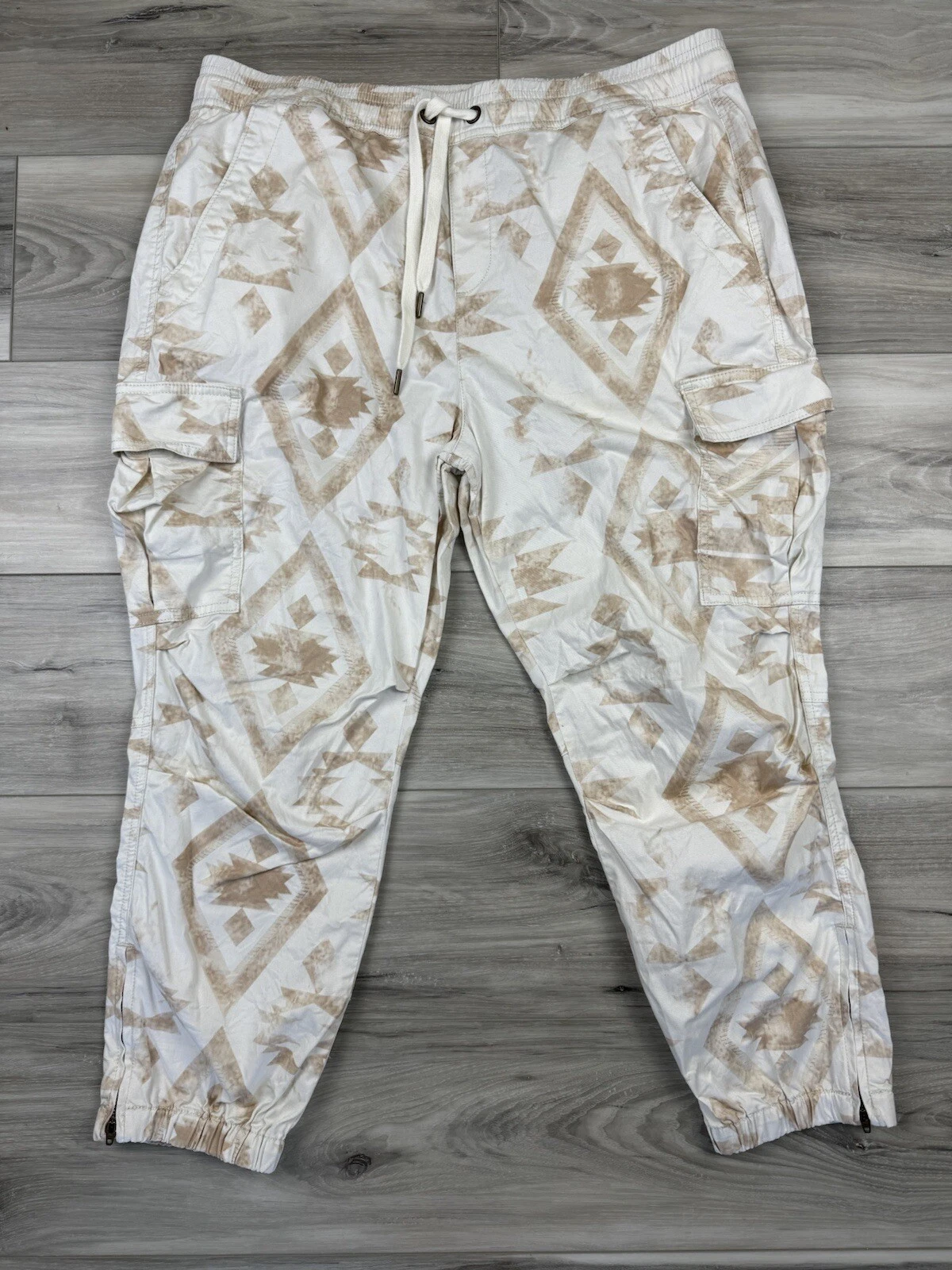 Polo Ralph Lauren Supreme Touch chino cheville pantalon cargo imprimé navajo aztèque taille L