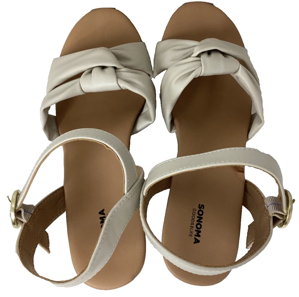 Sandalias de cuña para mujer Sonoma Zahra Comfort Bone talla:9 190N Foto 4 de 4
