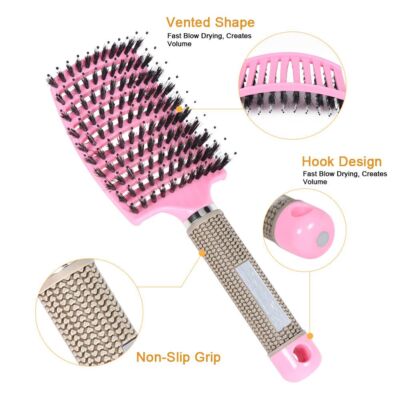 Women Hair Comb Brush Wet Dry Curly Hairbrush Detangle Salon Scalp Massage Tool