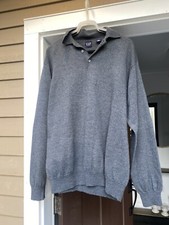 GAP MENS MERINO WOOL GRAY CHARCOAL KNIT SWEATER XXL