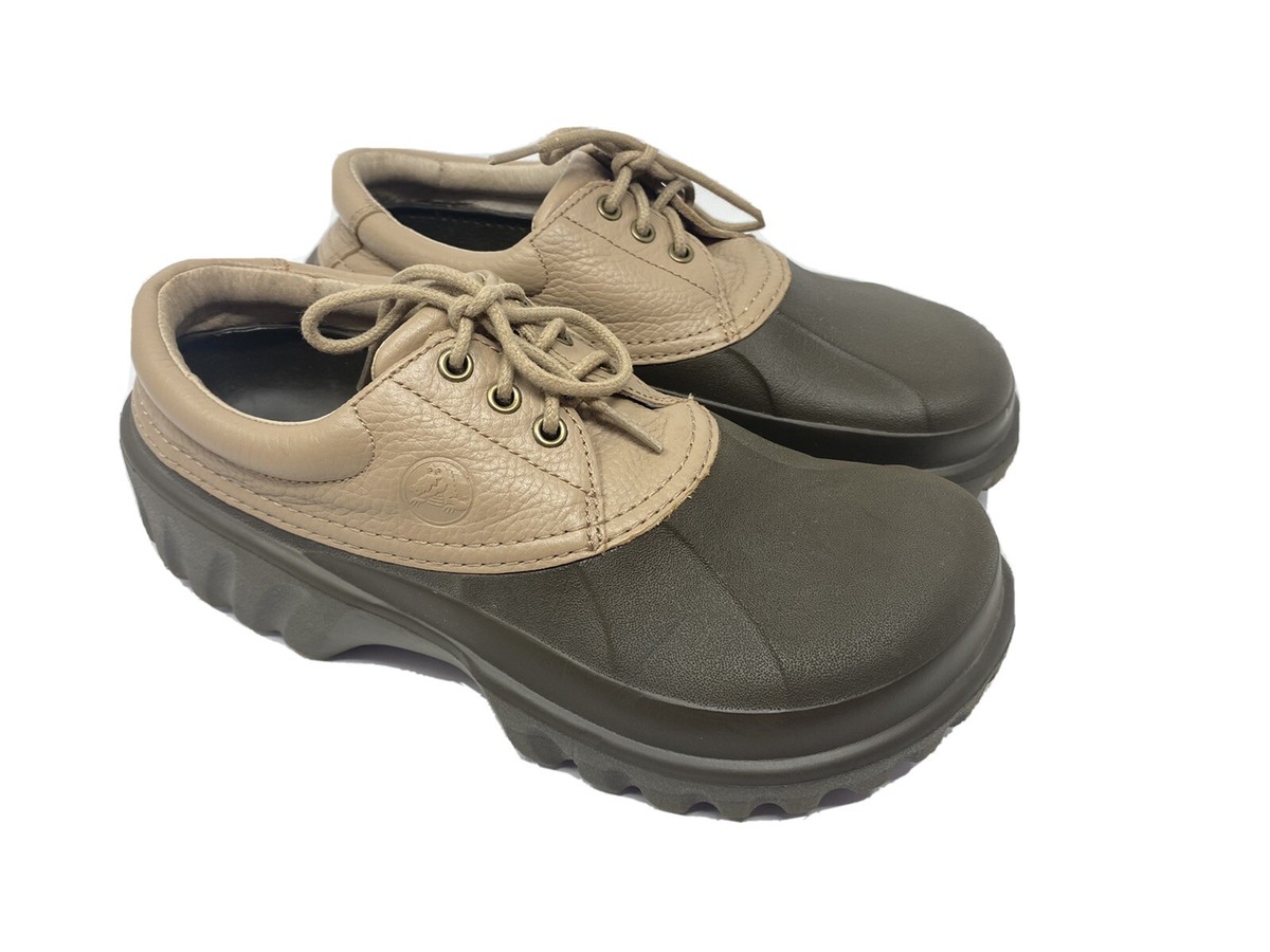 Crocs Leather Islander Sport Boat Shoe Mens size 10 RARE | eBay