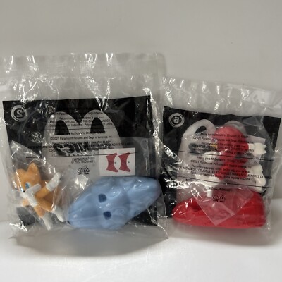 2022 Sega Sonic 2 MCDONALD HAPPY MEAL TOYS #5 Tails #2 Knuckles NEW