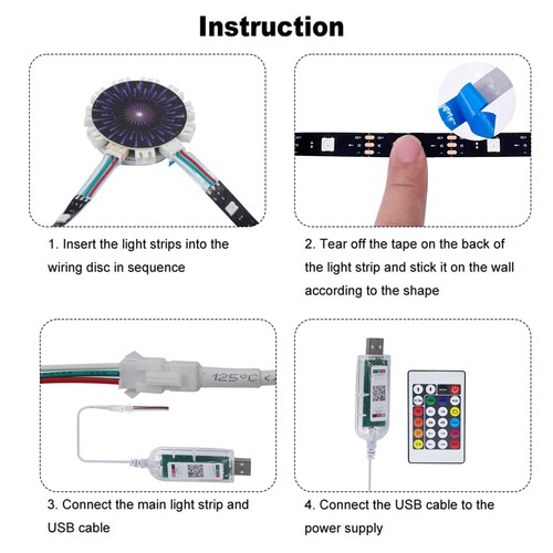 LED Firework Strip Lights Dream Color RGB Smart Music Sync APP Fairy Lights USB - Picture 16 of 24