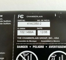 Placa de circuito Liftmaster Chamberlain 41AC050-2 botón púrpura de aprendizaje - ¡SOLO PLACA!
