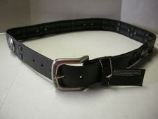 Harley-Davidson Men's Belt W/Harley-Davidson Medallions Studs, Black, Size 36