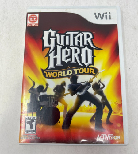Case and Manual Only NO GAME Guitar Hero World Tour Nintendo Wii Authentic