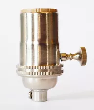 Satin Nickel Lamp Socket - Light Socket - Pendant - Rewire Lamp Cord