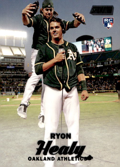 2017 Stadium Club #104 Ryon Healy Black Foil Rookie RC