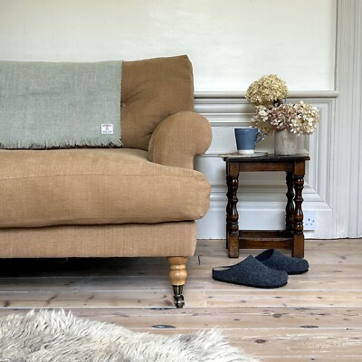 Harris Tweed Duck Egg Schoßdecke aus reiner Wolle 75 x 100 cm