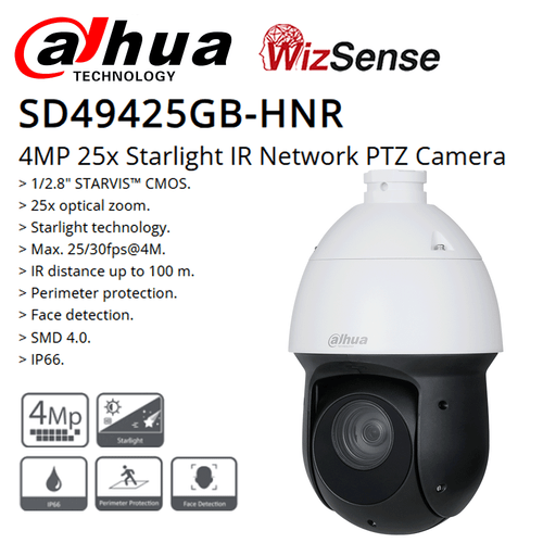 Original Dahua PTZ 25X ZOOM 4MP 8MP Smart IR Starlight TiOC IP PTZ Cameras Lot - Picture 8 of 18