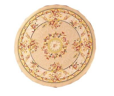Puppenstube runder Teppich creme 17 cm Durchmesser Maßstab 1:12 Miniaturteppich 837 tumdee