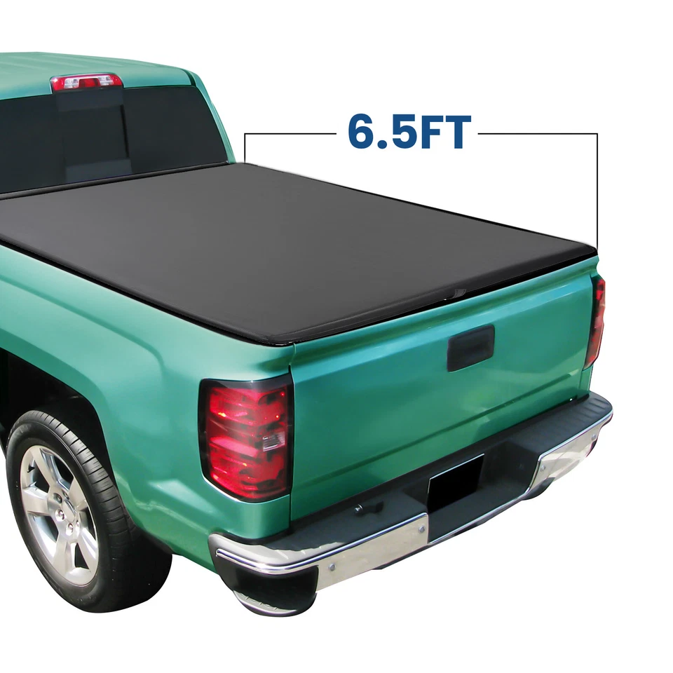 Cubierta enrollable suave para plataforma de camioneta de 6,5 ft para Dodge Ram 1500 1994-2001 2002 Foto 2 de 4