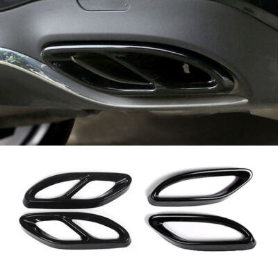 Schwarze Auspuffblende Auspuff Abdeckung für Mercedes Benz A C E CLA W166 W205